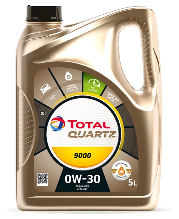 Olej Total Quartz 0W30 5L 9000 / A5/B5 / Sl/Cf / Vcc 95200377