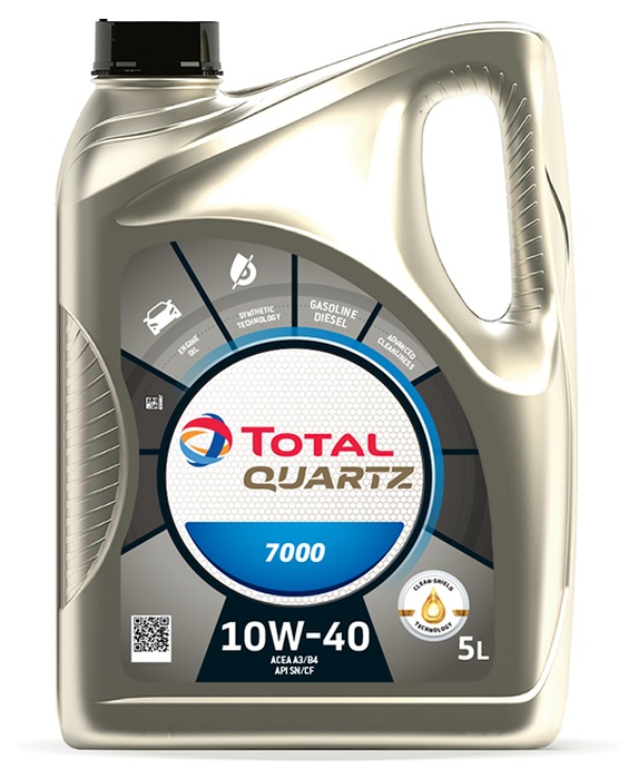 Olej Total Quartz 10W40 5L 7000 A3/B4 / Sn/Cf / B71 2300/2294 / 229.1 / 501.01 505.00 / 9.55535-G2