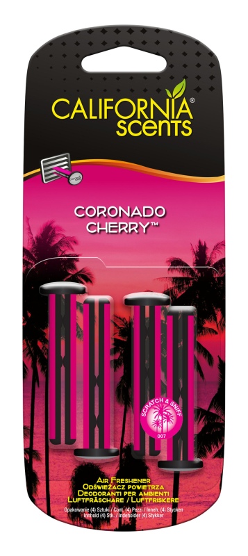 Zapach California Scents Vent Sticks Do Nawiewu - Coronado Cherry (4Szt.)