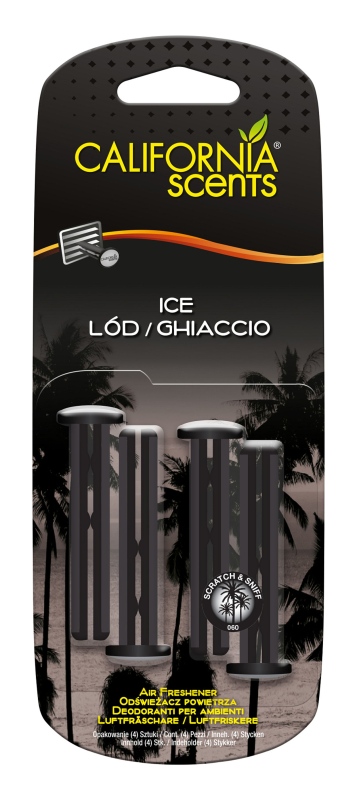 Zapach California Scents Vent Sticks Do Nawiewu - Ice (4Szt.)